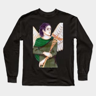 Archangel Raphael the Healer- Deep Purple Long Sleeve T-Shirt